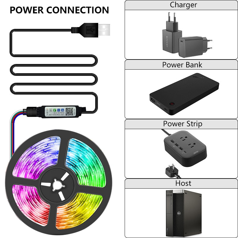 LED Strip Light USB Bluetooth RGB